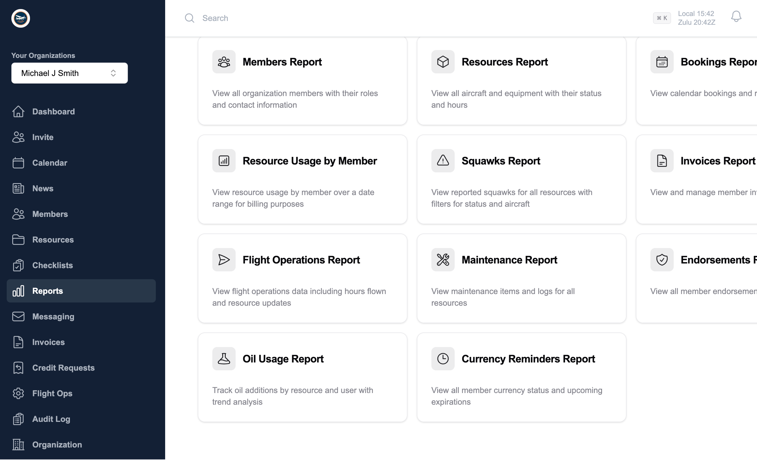 Contact Ground scheduling view